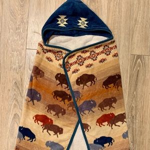 Baby Pendleton Hooded Bath Towel Buffalo Print